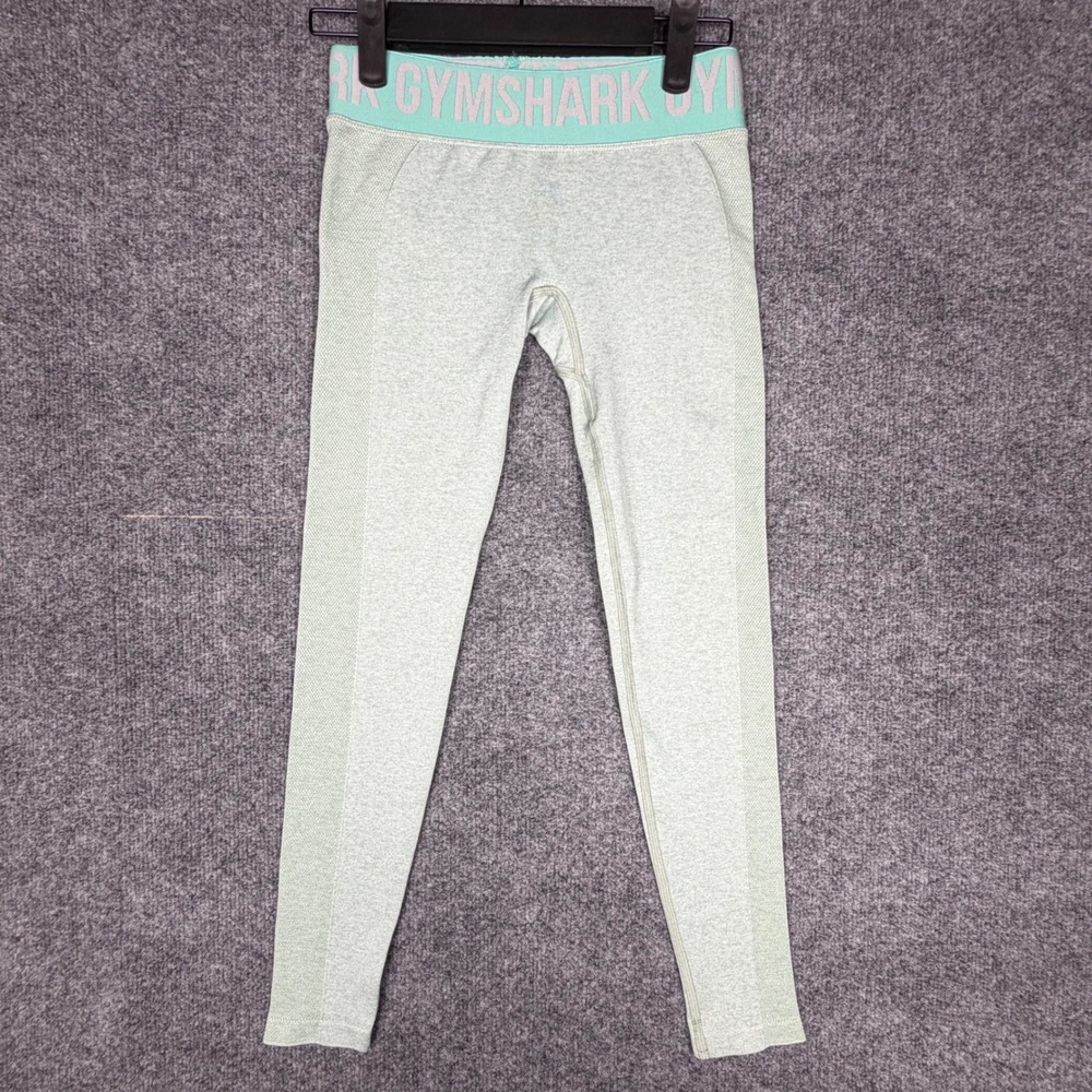 Gymshark Flex High Waisted Seamless Leggings Light Green Marl Womens Size Small